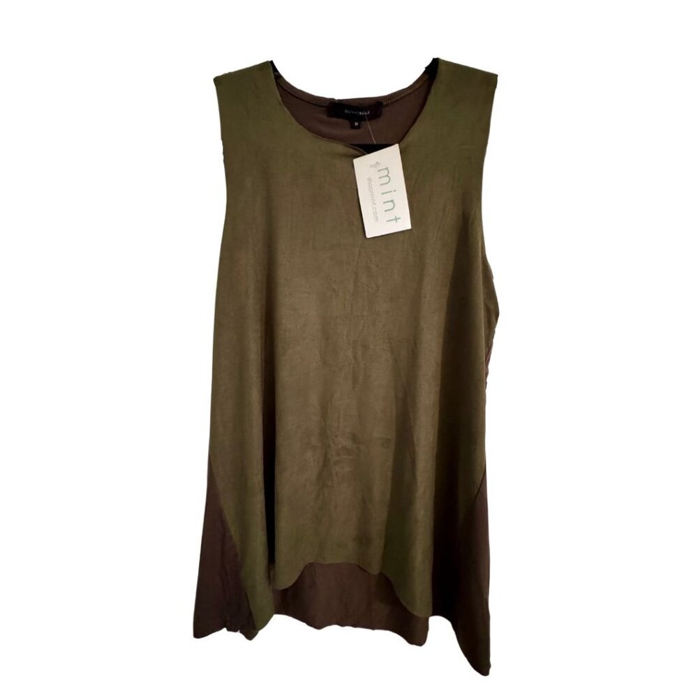 Olivaceous Olive Faux Suede Tank NWT